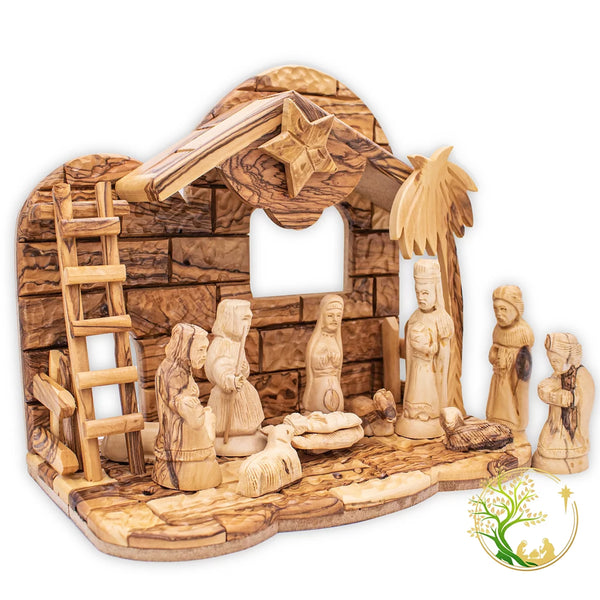 Large Nativity set from the Holy Land | Olive Wood Christmas manger Nativity scene | Nativity set Christmas decoration