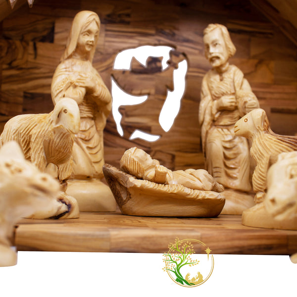 Christmas Nativity set | Large Nativity scene for the holiday season | Manger for Christmas decoration