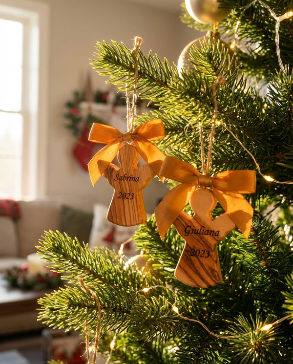 Personalized angel ornament | Christmas Custom name ornament |family names ornament | kids names ornament | Christmas gift angel ornament