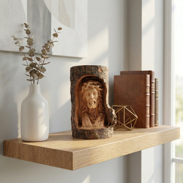 Hand-Carved Olive Wood Jesus Statue from the Holy Land | Exquisite Faith-Inspired Art | Perfect Gift for Home Décor &  A Timeless Treasure