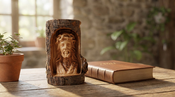 Hand-Carved Olive Wood Jesus Statue from the Holy Land | Exquisite Faith-Inspired Art | Perfect Gift for Home Décor &  A Timeless Treasure