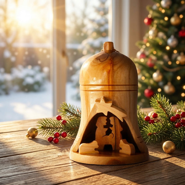 Nativity Scene Ornament | olive wood nativity Christmas tree ornament | Christmas décor | Christmas decoration made in the Holy Land