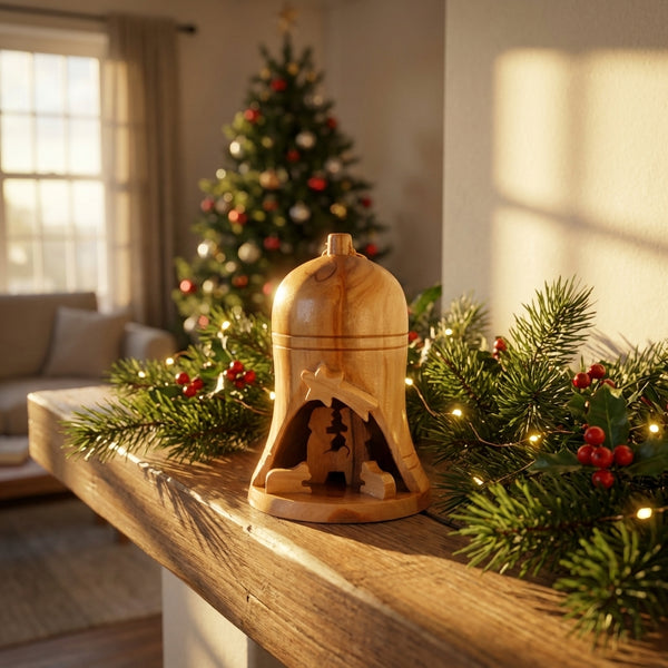 Nativity Scene Ornament | olive wood nativity Christmas tree ornament | Christmas décor | Christmas decoration made in the Holy Land