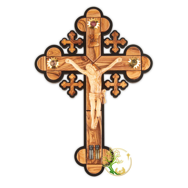 Large wall Cross | Holy Land crucifix cross | Olive wood Catholic cross home décor | Christian religious gift