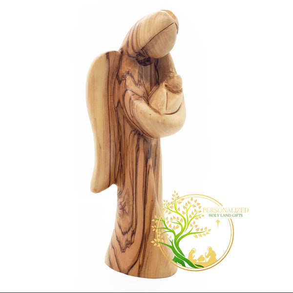 Guardian Angel holding a baby statue | Angel figurine Religious decor | Miscarry gift | Loss of baby or Miscarriage (Medium)