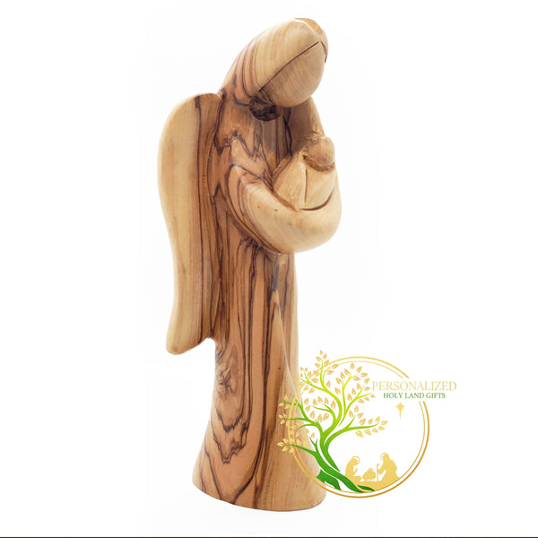 Guardian angel statue holding a baby | Grief loss of baby sympathy gift | Religious home décor (Large)