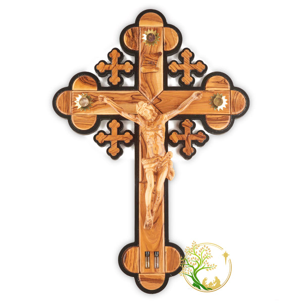 Large wall Cross | Holy Land crucifix cross | Olive wood Catholic cross home décor | Christian religious gift