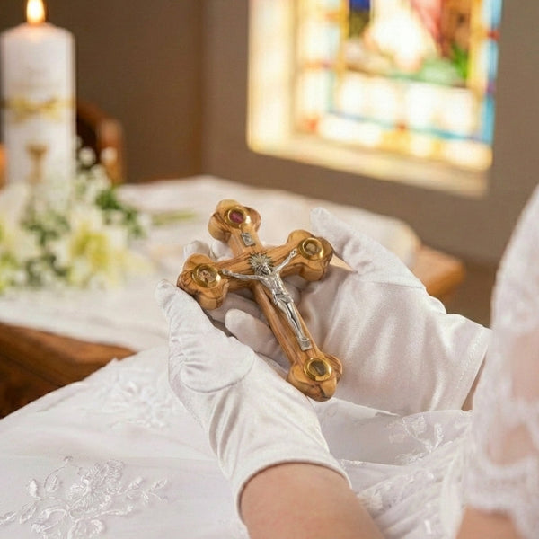 Personalized wall cross | crucifix for home décor | First holy communion, baptism, christening religious gift