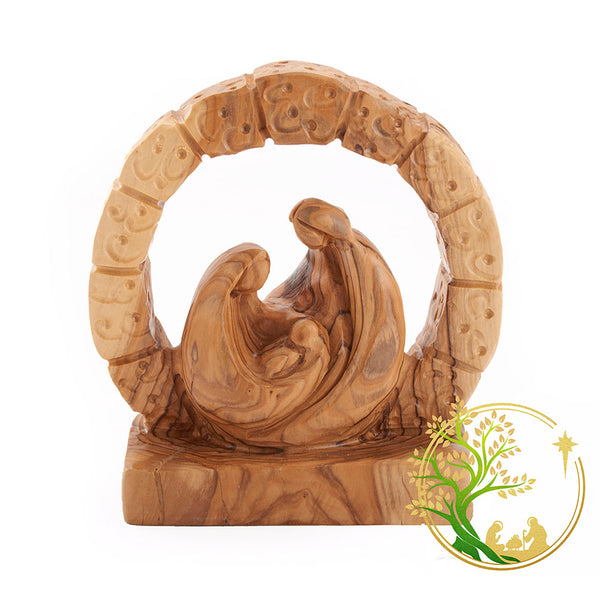 Holy Family figurine - Olive wood Nativity statue from Holy Land | Religious home Décor or gift for holiday season