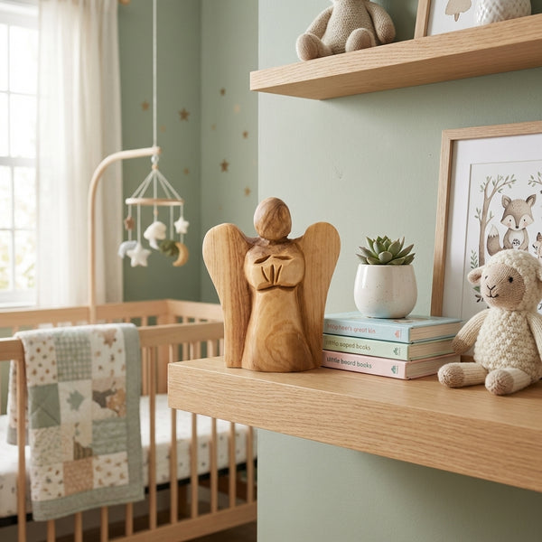 Mini praying Angel statue | Angel figurine from The Holy Land | religious nursery décor