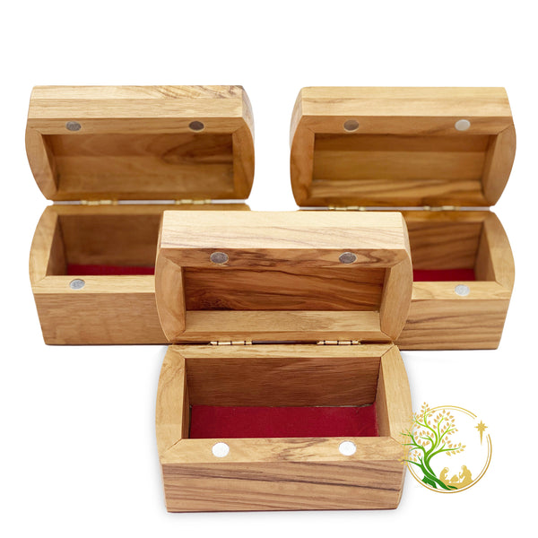 Holy Land Olive wood Rosary Box | Personalized Wooden box | keepsake First communion rosary box