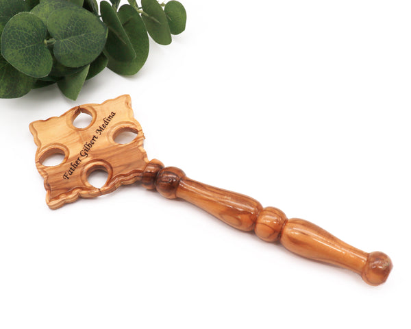 Personalized Hand-Carved Olive Wood Jerusalem-Style Prayer Cross from the Holy Land | Customizable Cross- A Symbol of Faith and Blessings