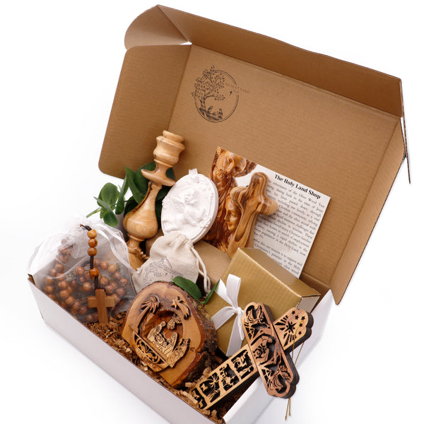 Christmas gift basket |Personalized Catholic Gift box |Religious gift box |Prayer religious box| Comfort gift box|Thank you Christian basket