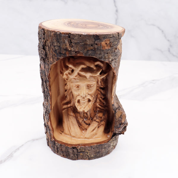 Hand-Carved Olive Wood Jesus Statue from the Holy Land | Exquisite Faith-Inspired Art | Perfect Gift for Home Décor &  A Timeless Treasure