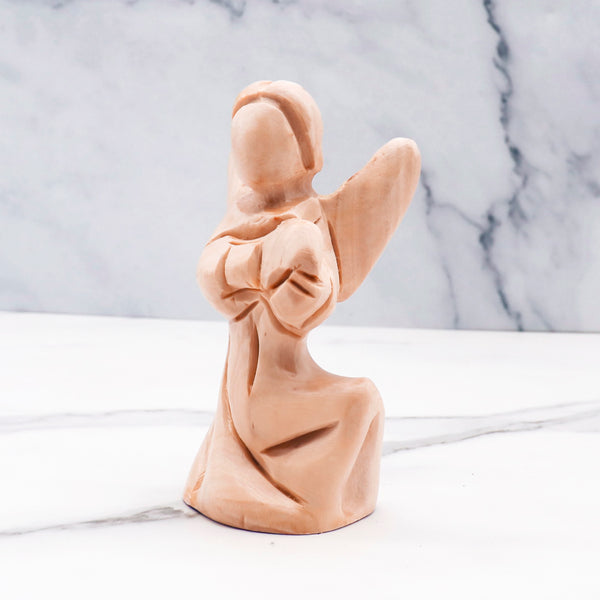 Handcrafted Olive Wood Angel from the Holy Land | Unique Religious Décor | Perfect Gift for Blessings & Spiritual Inspiration"