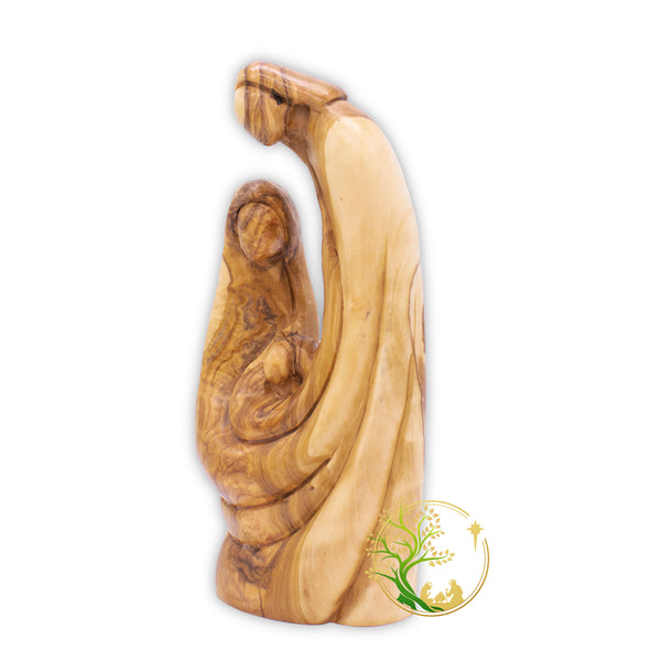 The Holy Family olive wood figurine | Religious Statue of Virgin Mary, Joseph & Jesus | Nativity scene Christmas gift