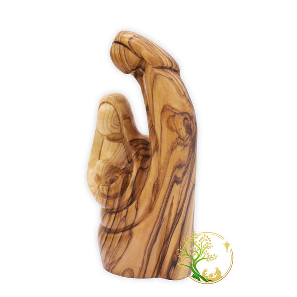 The Holy Family olive wood figurine | Religious Statue of Virgin Mary, Joseph & Jesus | Nativity scene Christmas gift