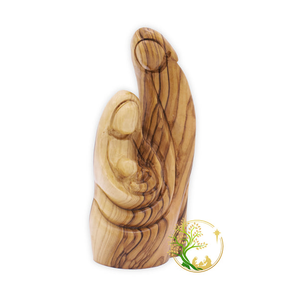 The Holy Family olive wood figurine | Religious Statue of Virgin Mary, Joseph & Jesus | Nativity scene Christmas gift