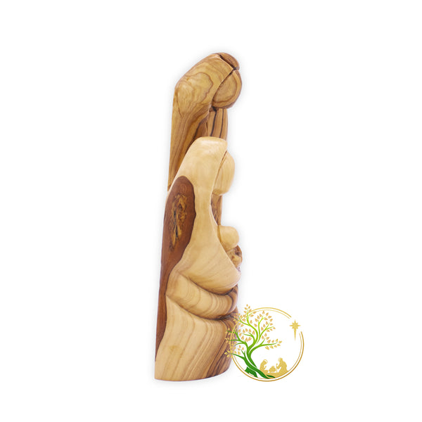 The Holy Family olive wood figurine | Religious Statue of Virgin Mary, Joseph & Jesus | Nativity scene Christmas gift