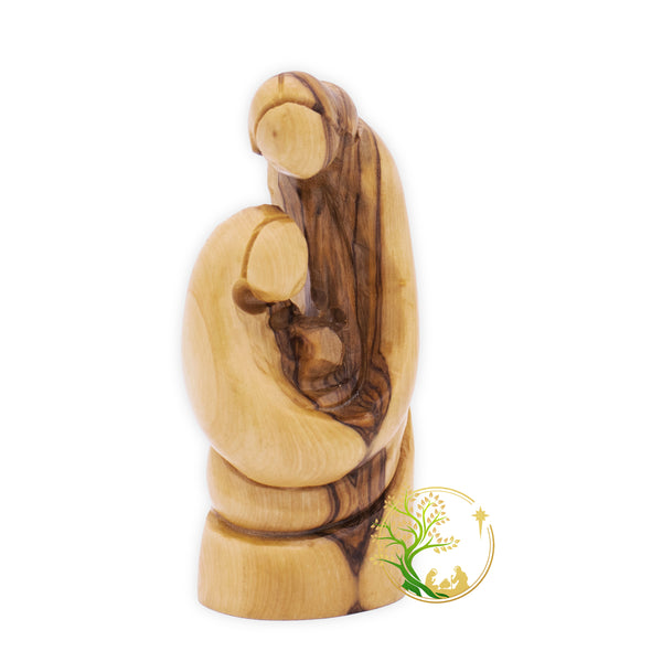 The Holy Family olive wood figurine | Religious Statue of Virgin Mary, Joseph & Jesus | Nativity scene Christmas gift