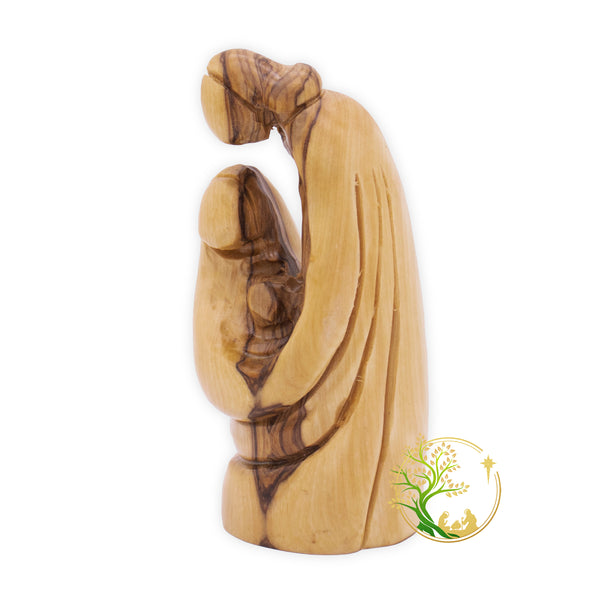 The Holy Family olive wood figurine | Religious Statue of Virgin Mary, Joseph & Jesus | Nativity scene Christmas gift