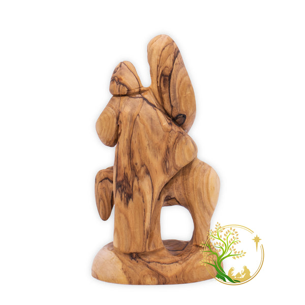 Flight into Egypt Statue | Olive wood Holy Family Figurine | religious Christian gift