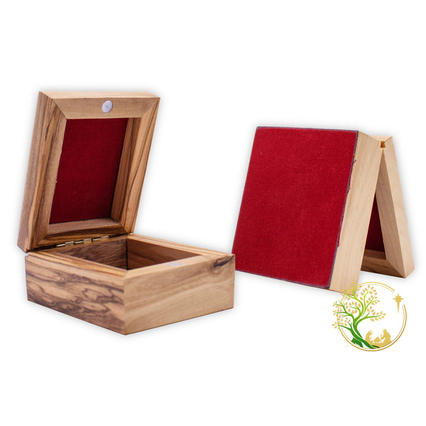 Holy Communion olive wood rosary box for girls | A sacred Holy Land keepsake girls box for confirmation