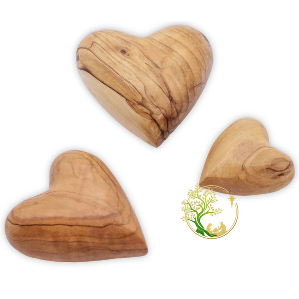 Hand-carved wooden Heart | Olive Wood Heart | Customized 3D heart for Anniversary, Wedding, valentine Gifts