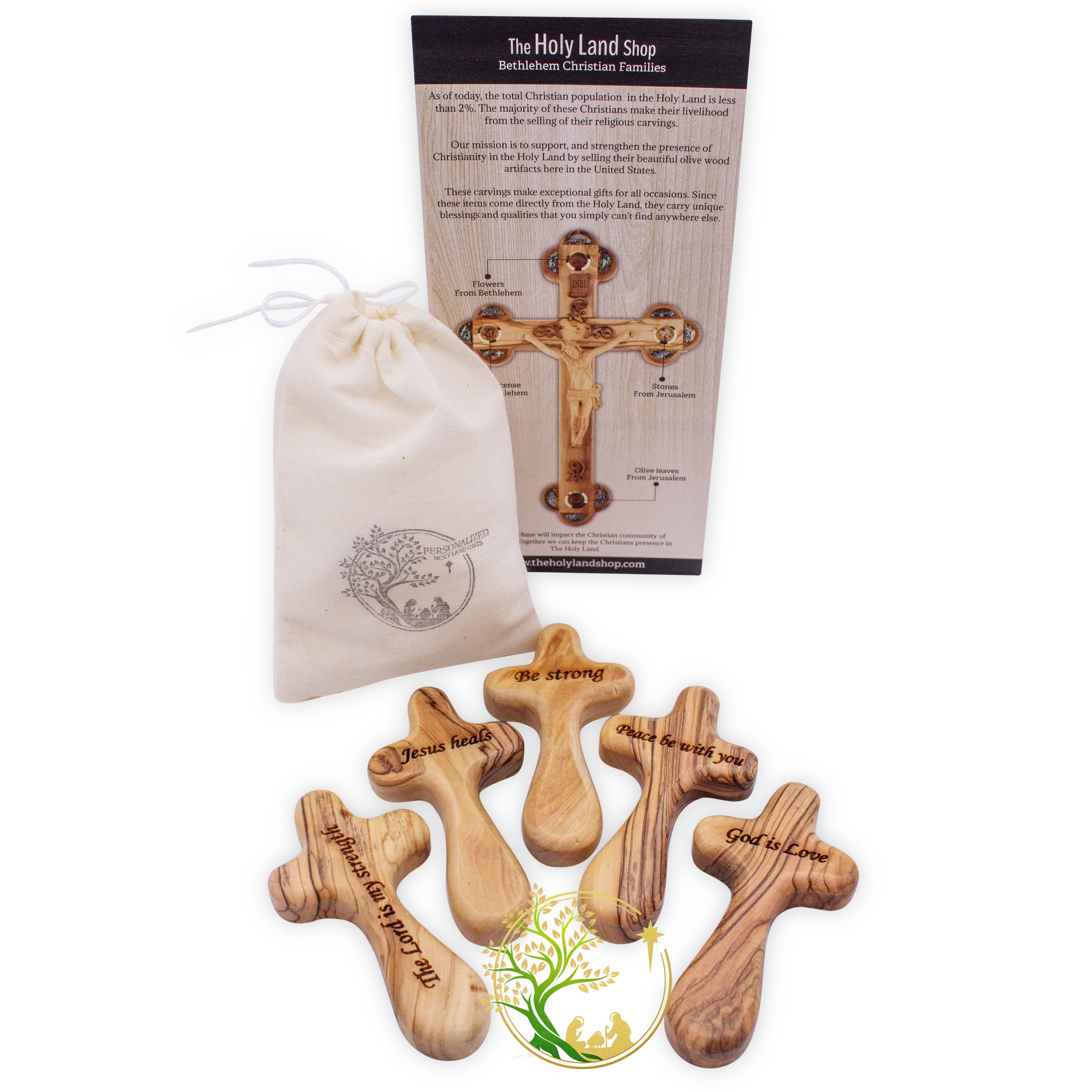 Personalized Cross, Customized Name Crosses for Palm, Comfort Healing Pocket  Prayer Olive wood Cross, - Dacaret Factory