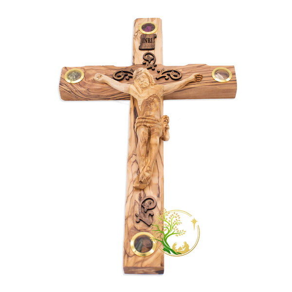 X-Large Catholic Crucifix for wall | Olive wood large wall cross | Religious Catholic crucifix cross | Holy Land gift | Large wooden cross | Jesus Christ on the cross