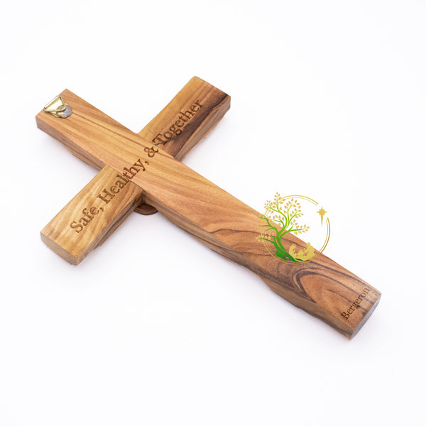 Holy Spirit Cross | Personalized Cross for Christening, confirmation or first communion | Wall cross with dove