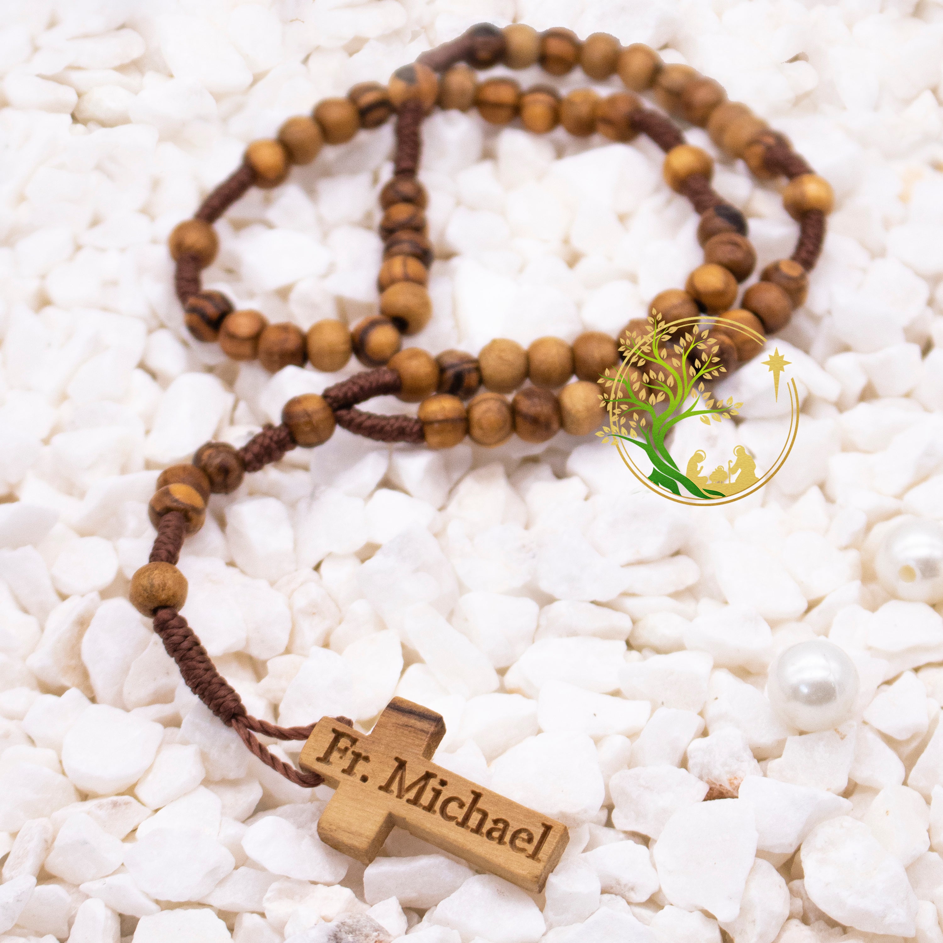 Nut Walnut Wooden Beads Rosary, Handmade Catholic Rosary| MedjugorjeGifts