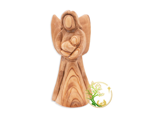 Guardian Angel holding a baby statue | Angel figurine Religious decor | Miscarry gift | Loss of baby or Miscarriage (Small)