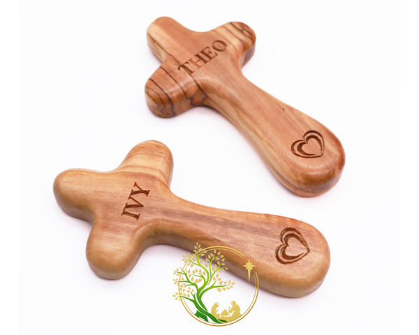 Comfort Cross for couples | Personalized Olive wood Comfort cross gift for couples | Religious gift for couples
