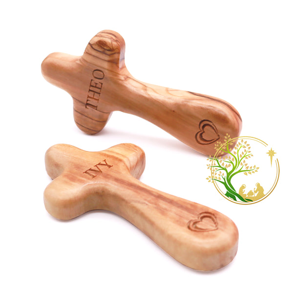 Comfort Cross for couples | Personalized Olive wood Comfort cross gift for couples | Religious gift for couples