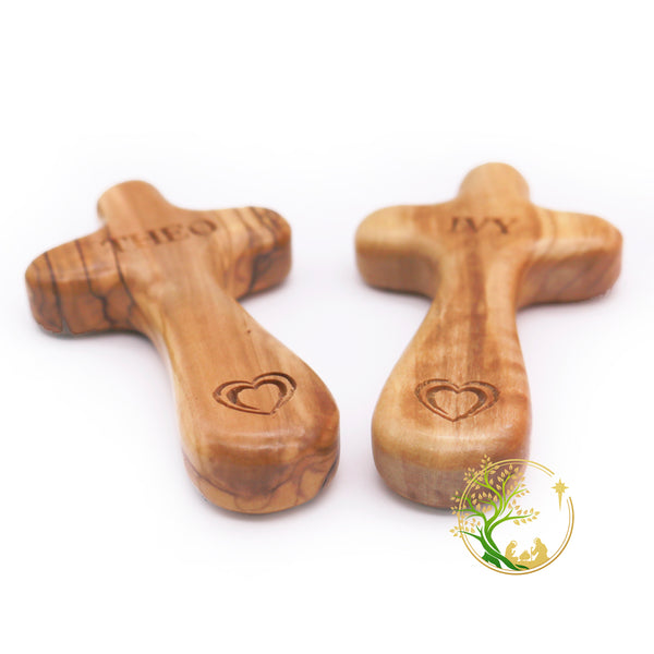 Comfort Cross for couples | Personalized Olive wood Comfort cross gift for couples | Religious gift for couples
