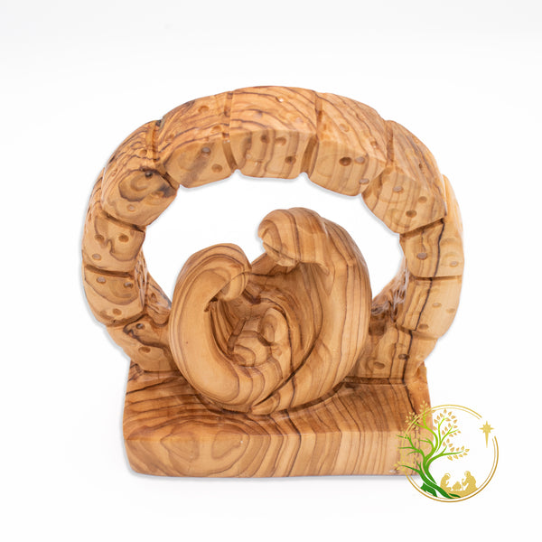 Holy Family figurine - Olive wood Nativity statue from Holy Land | Religious home Décor or gift for holiday season