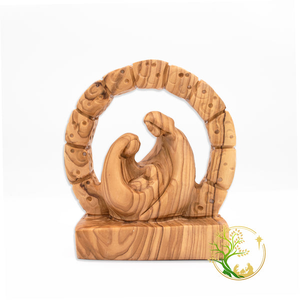 Holy Family figurine - Olive wood Nativity statue from Holy Land | Religious home Décor or gift for holiday season