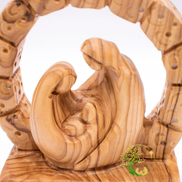 Holy Family figurine - Olive wood Nativity statue from Holy Land | Religious home Décor or gift for holiday season