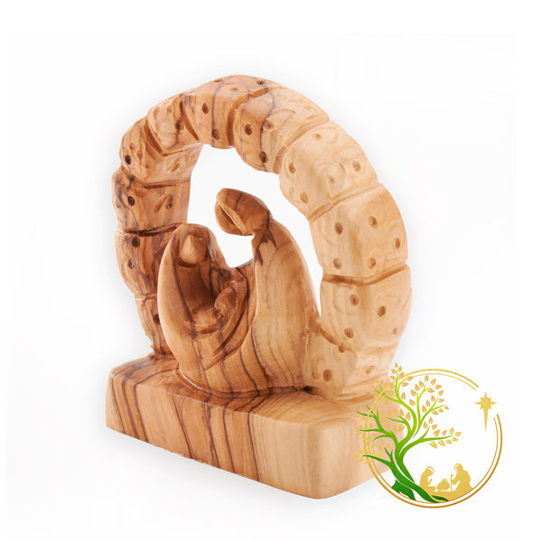 Holy Family figurine - Olive wood Nativity statue from Holy Land | Religious home Décor or gift for holiday season