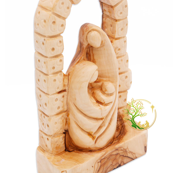 The Holy Family Statue | Holy Land Olive wood Nativity scene | Newlywed Religious Christmas gift