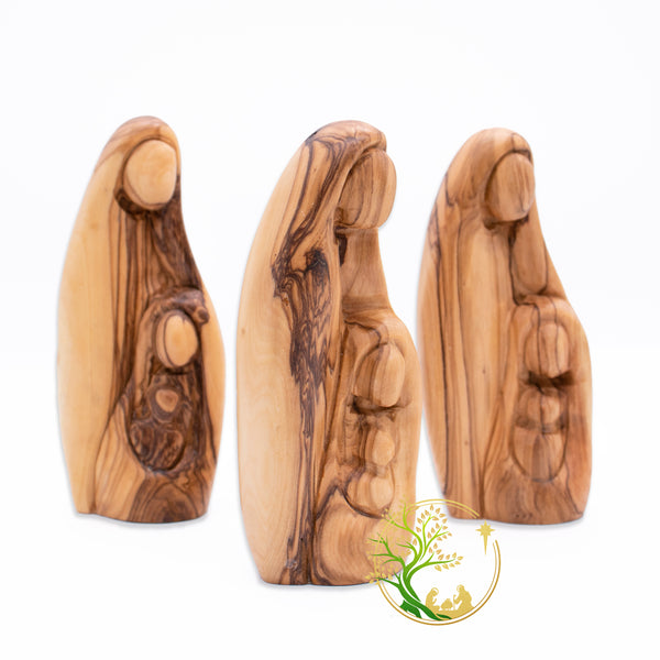 Mini Olive wood Holy Family Figurine | Holy Family Nativity scene statue | Perfect Religious gift | Nativity for Christmas decorations