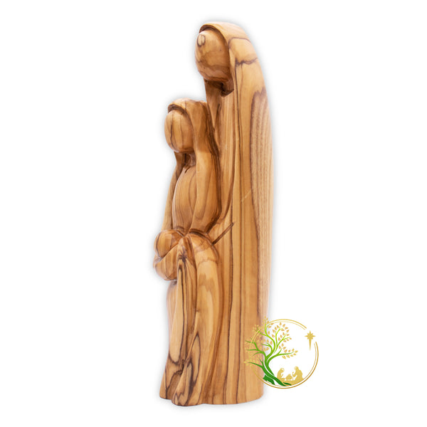 Holy Family Statue | olive wood figurine of Holy Mary, joseph & Jesus | religious Christmas home décor