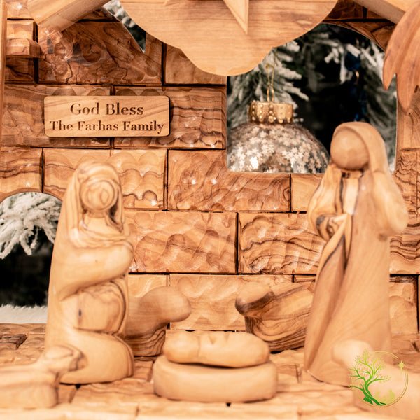 Christmas Nativity Set | Holy Land Olive Wood Nativity Scene for Christmas Decorations | Religious gift