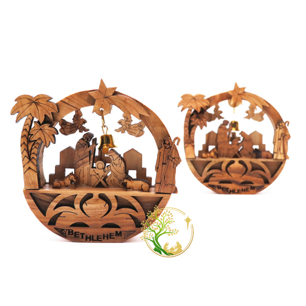 Wooden Nativity Scene | Holy Land Nativity set for Christmas Decoration | Manger scene Nativity gift