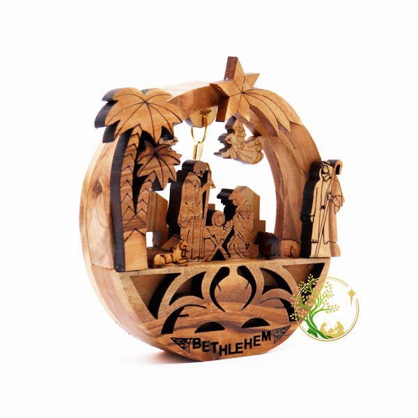 Wooden Nativity Scene | Holy Land Nativity set for Christmas Decoration | Manger scene Nativity gift