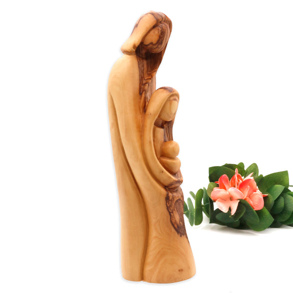 Bethlehem's Sacred Olive Wood Holy Family Figurine: A Unique Religious Home Décor Gift for the Holiday Season