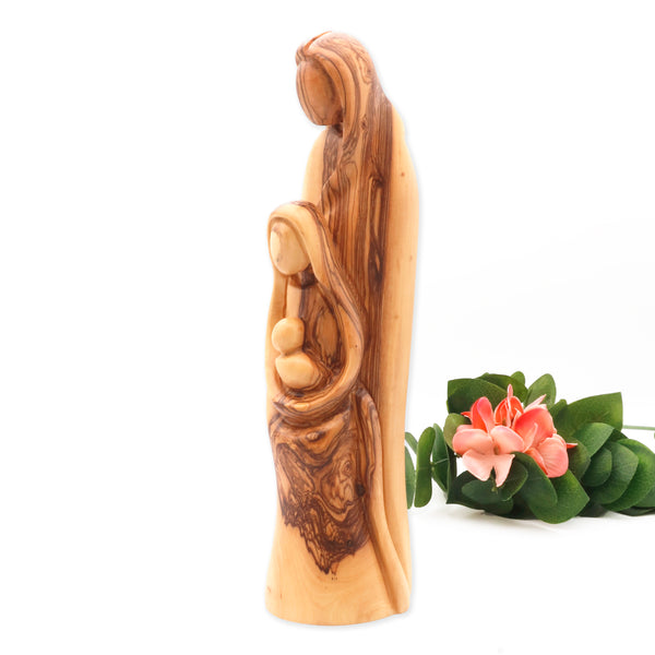 Bethlehem's Sacred Olive Wood Holy Family Figurine: A Unique Religious Home Décor Gift for the Holiday Season