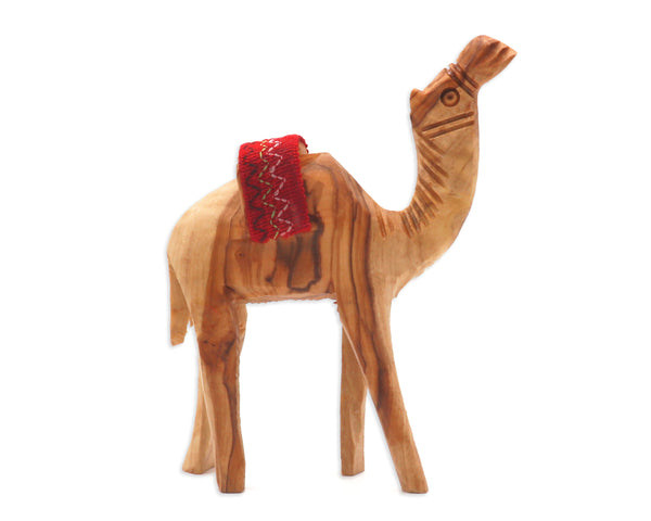 Holy Land Olive Wood Hand-Carved Camel Figurine| Perfect wooden camel statue addition to Nativity Set, Animals Christmas Decor Holiday Gift