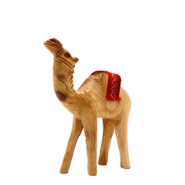 Holy Land Olive Wood Hand-Carved Camel Figurine| Perfect wooden camel statue addition to Nativity Set, Animals Christmas Decor Holiday Gift